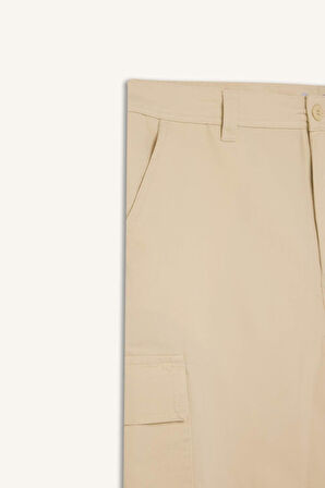 DeFacto %100 Pamuk Regular Kargo Cepli Bermuda Şort E1708AX25SMBG760