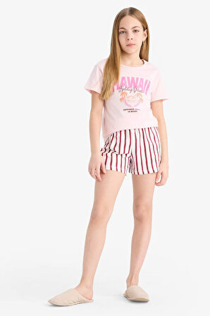 Kız Çocuk Regular Fit 2'li Pijama Takımı