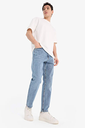 90's Slim Fit Dar Kalıp Yüksel Bel Dar Paça Jean Pantolon
