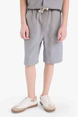 Erkek Çocuk Regular Fit Dokulu Şort