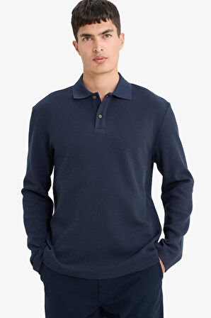 Regular Fit Polo Yaka Sweatshirt