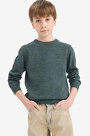 Erkek Çocuk Bisiklet Yaka Triko Kazak