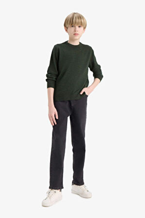 Erkek Çocuk Bisiklet Yaka Triko Kazak