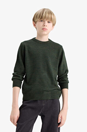 Erkek Çocuk Bisiklet Yaka Triko Kazak