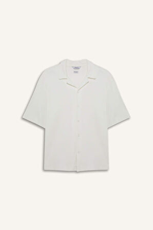 DeFacto Relax Fit Apaş Yaka Yazlık Kısa Kollu Gömlek D7313AX25SPER83
