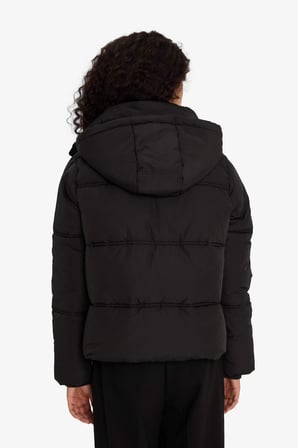 DeFacto Regular Fit Kapüşonlu Fermuarlı Şişme Mont F1944AX25WNBK27
