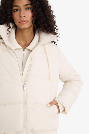 Regular Fit Kapüşonlu Mont