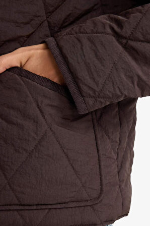 Su Geçirmez Regular Fit Polo Yaka Çıtçıtlı Cepli Mont