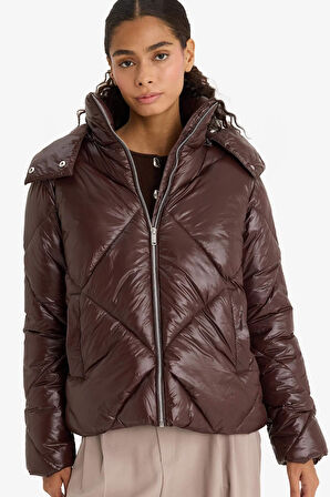 Su Geçirmez Regular Fit Kapüşonlu Mont