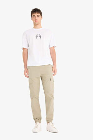 %100 Pamuk Regular Kargo Cepli Yazlık Jogger Paraşüt Pantolon