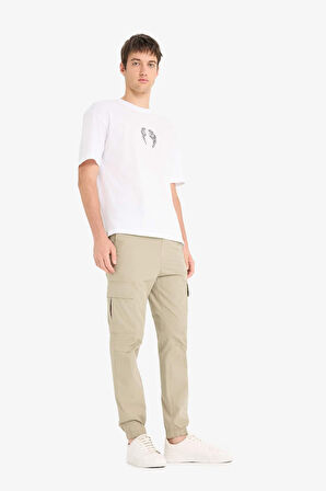 %100 Pamuk Regular Kargo Cepli Yazlık Jogger Paraşüt Pantolon
