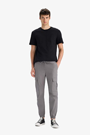 %100 Pamuk Regular Kargo Cepli Yazlık Jogger Paraşüt Pantolon