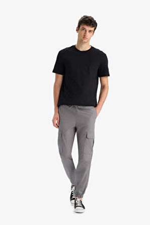 %100 Pamuk Regular Kargo Cepli Yazlık Jogger Paraşüt Pantolon