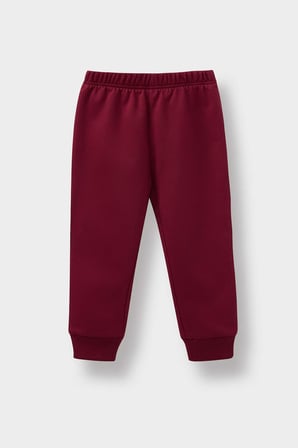 Kız Bebek 2'li Takım Baskılı İçi Yumuşak Tüylü Sweatshirt Eşofman Altı