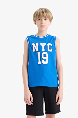 Erkek Çocuk 2'li Takım Baskılı Atlet Beli Lastikli Şort