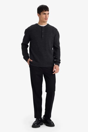 Defacto A9943AXBK27 Siyah Beli Bağcıklı Lastikli Cepli Jogger Fit Her Yöne Esneyen Yumuşak Tuşe Pantolon