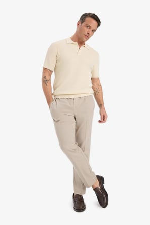 Defacto A9943AXGR302 Gri Beli Bağcıklı Lastikli Cepli Jogger Fit Her Yöne Esneyen Yumuşak Tuşe Pantolon