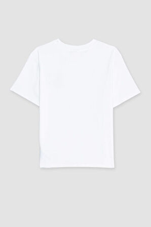 Erkek Çocuk Regular Fit Bisiklet Yaka Baskılı Kısa Kollu Tişört