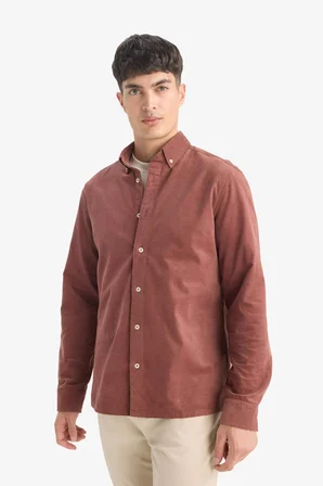DeFacto REGULAR FIT %100 Pamuk Kadife Gömlek E9024AX25WNBN152