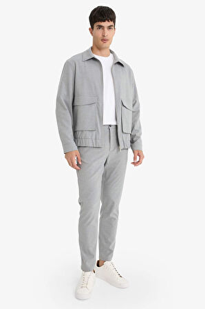 Relax Fit Polo Yaka Fermuarlı Mont