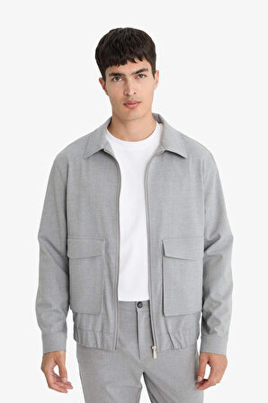 Relax Fit Polo Yaka Fermuarlı Mont