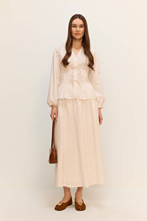 A Kesim Poplin Maxi Etek