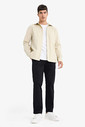 Regular Fit Polo Yaka Pamuklu Uzun Kollu Gömlek