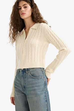 Regular Fit Polo Yaka Hırka