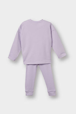 Kız Bebek 2'li Takım Unicorn Baskılı Uzun Kollu Tişört Alt