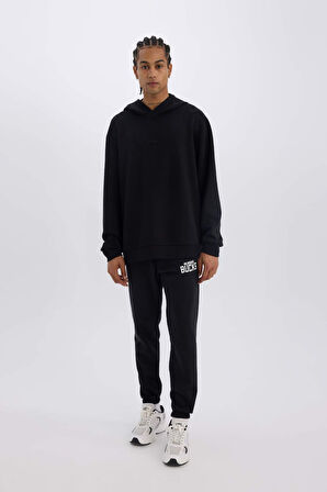 DeFactoFit NBA Milwaukee Bucks Kalın Jogger Eşofman Altı Beli Bağcıklı Standart Fit Cepli D6702AX25SPBK82