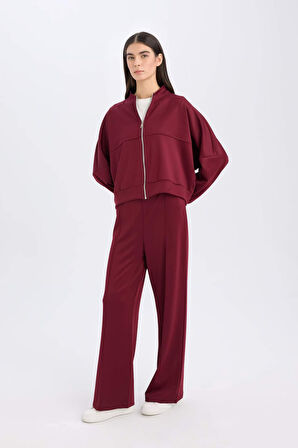 DeFacto Wide Leg Geniş Bol Paça Eşofman Altı Basic Düz Beli Lastikli Bağcıklı E3953AX24WNBR115