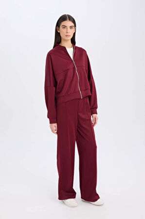 DeFacto Wide Leg Geniş Bol Paça Eşofman Altı Basic Düz Beli Lastikli Bağcıklı E3953AX24WNBR115