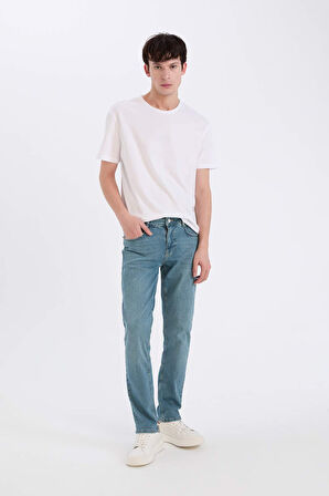 Pedro Slim Fit Dar Kalıp Normal Bel Dar Paça Jean Pantolon
