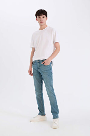 Pedro Slim Fit Dar Kalıp Normal Bel Dar Paça Jean Pantolon