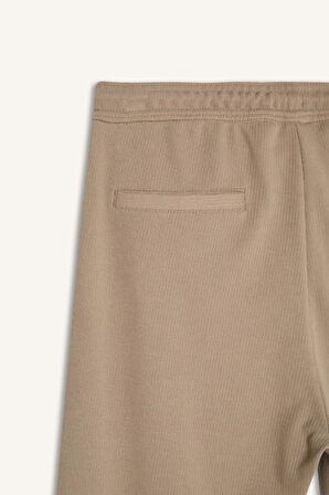 Regular Fit Eşofman Altı Beli Bağcıklı Cep Detaylı Düz Paça