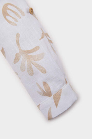 DeFacto Erkek Bebek Desenli Flamlı Poplin Uzun Kollu Gömlek B9257A525SPBG319