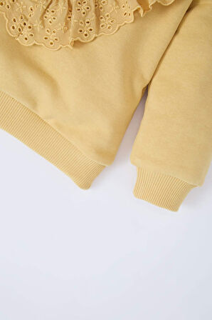 DeFacto Kız Bebek Bisiklet Yaka İçi Yumuşak Tüylü Sweatshirt D6678A524WNYL516