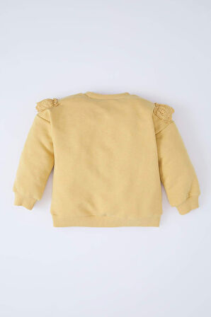 DeFacto Kız Bebek Bisiklet Yaka İçi Yumuşak Tüylü Sweatshirt D6678A524WNYL516
