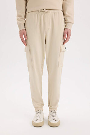 DeFacto Regular Fit Jogger Eşofman Altı Basic Düz Kargo Cepli Lastikli Paça D5252AX25SPBG155