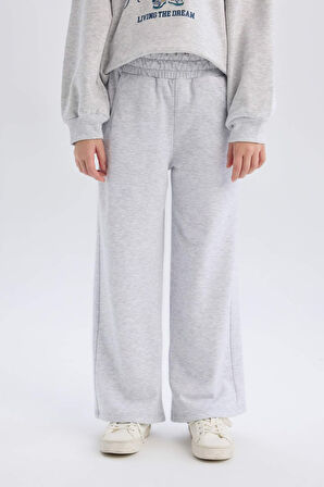 DeFacto Kız Çocuk Wide Leg Geniş Paça Cepli Eşofman Altı E0024A825SPGR421