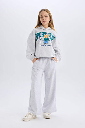 DeFacto Kız Çocuk Wide Leg Geniş Paça Cepli Eşofman Altı E0024A825SPGR421