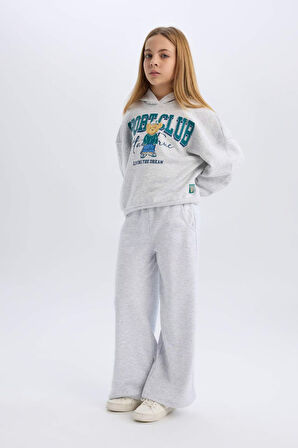DeFacto Kız Çocuk Wide Leg Geniş Paça Cepli Eşofman Altı E0024A825SPGR421