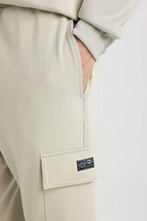 DeFacto Regular Fit Jogger Eşofman Altı Basic Düz Kargo Cepli Lastikli Paça D5252AX25SPKH494