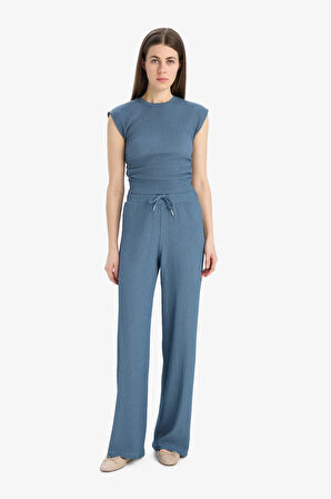 DeFacto Slim Fit Dar Kesim Bisiklet Yaka Bürümcük Kısa Kollu Tişört E3398AX25SPIN13