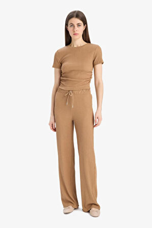 Straight Fit Cepli Bürümcük Pantolon