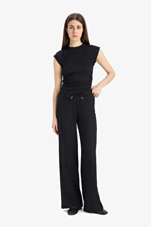 Straight Fit Cepli Bürümcük Trousers