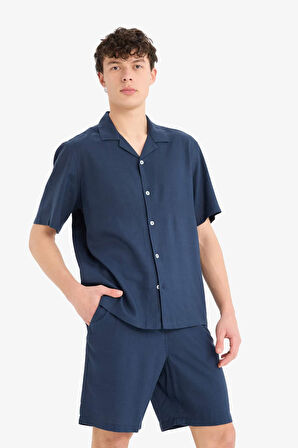 Relax Fit Polo Yaka Kısa Kollu Gömlek