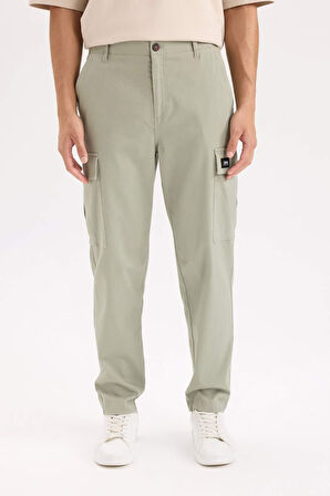 Relax Fit Pantolon Kargo Cepli Düz Paça