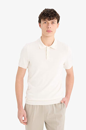 DeFacto Standart Fit Kısa Kollu Polo Yaka Triko Tişört E3241AX25SPWT32