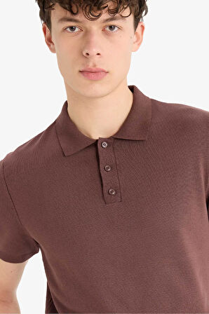 DeFacto Standart Fit Polo Yaka Triko Kısa Kollu Polo Tişört E3241AX25SPBN496